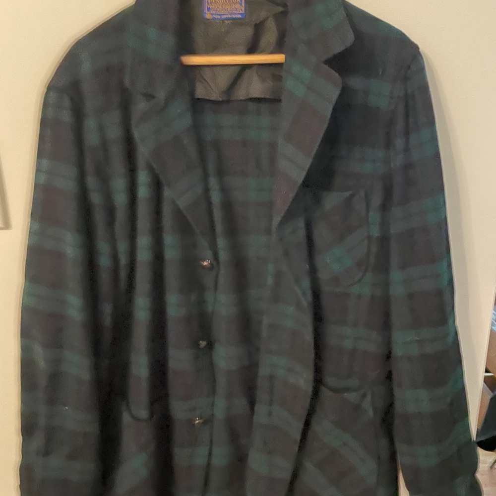 Vintage Pendleton overcoat plaid